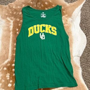 University of Oregon Fanatics Green and Yellow Men's Tank Top